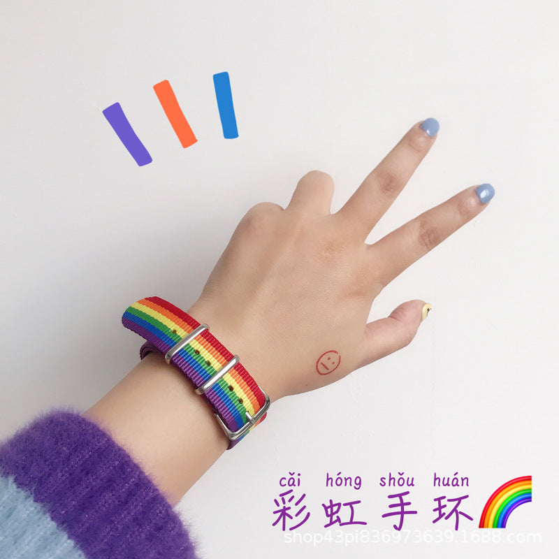 Brazalete de regalo de arcoiris de corazón de giralio al por mayor